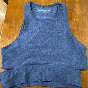 Outdoor Voices Blue Flashback Crop Top Sports Bra Size Medium